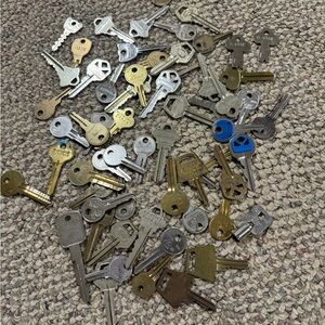 Assorted Metal Keys Collection 63 count